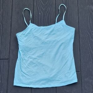 VTG 2 A Tee Mint Blue Tank – Built-In Bra, Adjustable Straps & Breathable Fabric